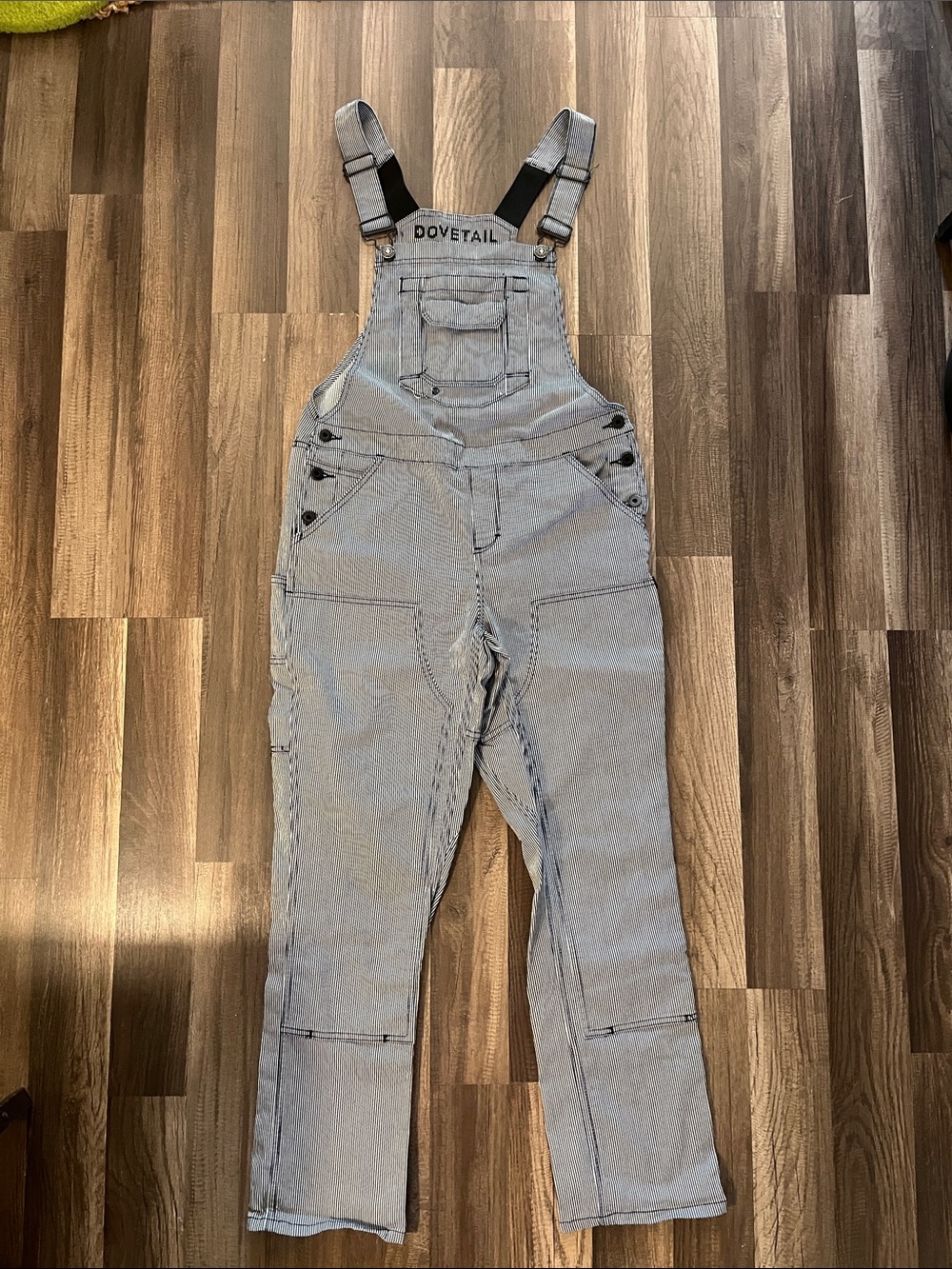 Dovetail Workwear - Freshly Overalls, Indigo Stripe Denim - Picture 5 of 11